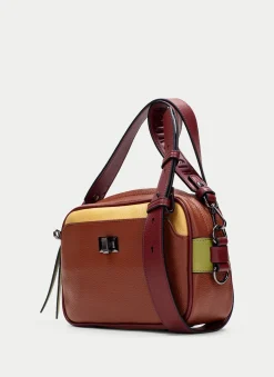 Bolsa  couro-mostarda-olive