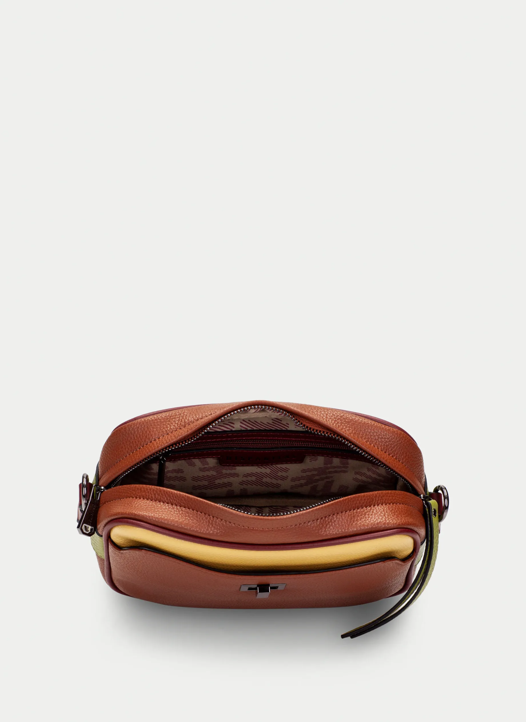 Bolsa couro-mostarda-olive