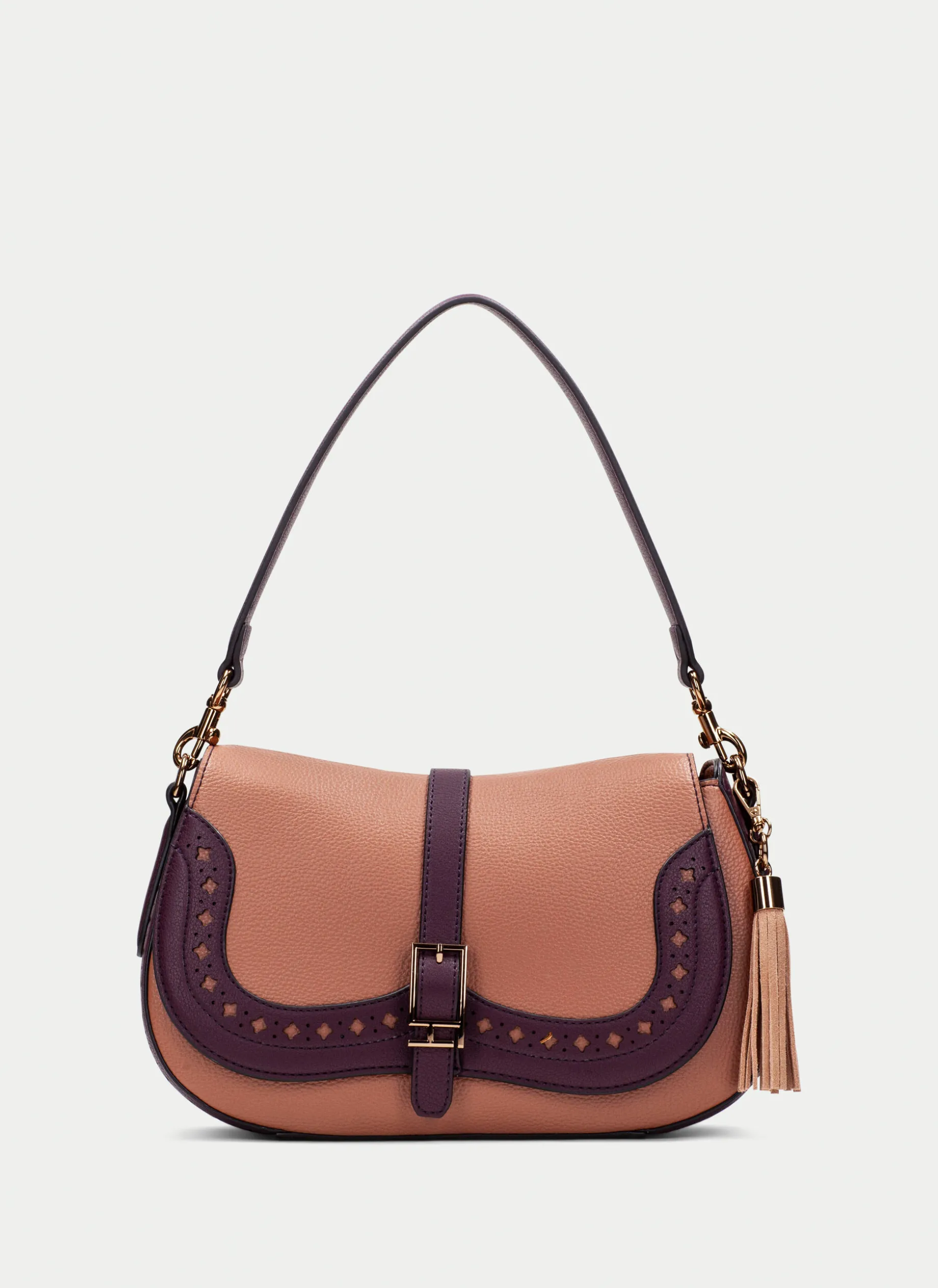 Bolsa de ombro almond-vinho