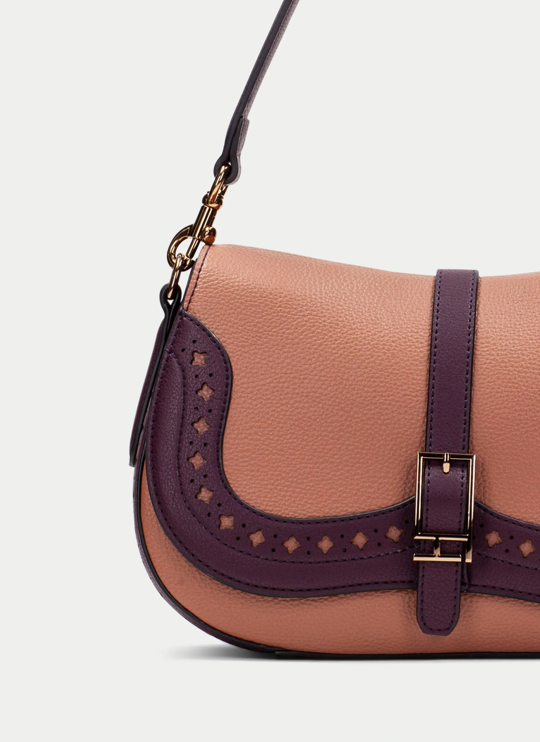 Bolsa de ombro almond-vinho