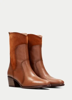 Bota Cowboy madeira couro
