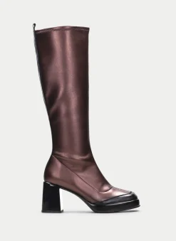 Bota tokio preto-bronze