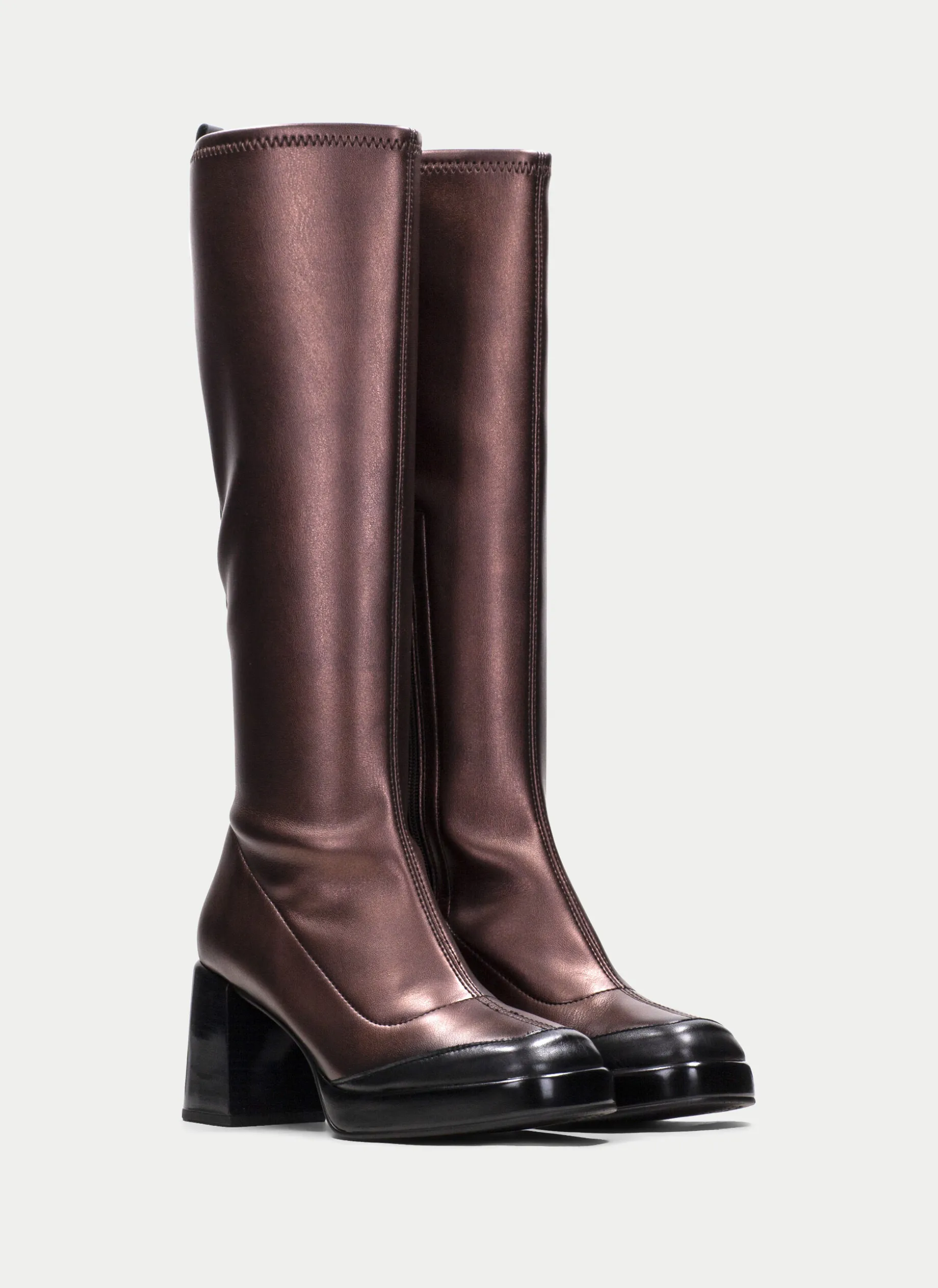 Bota tokio preto-bronze