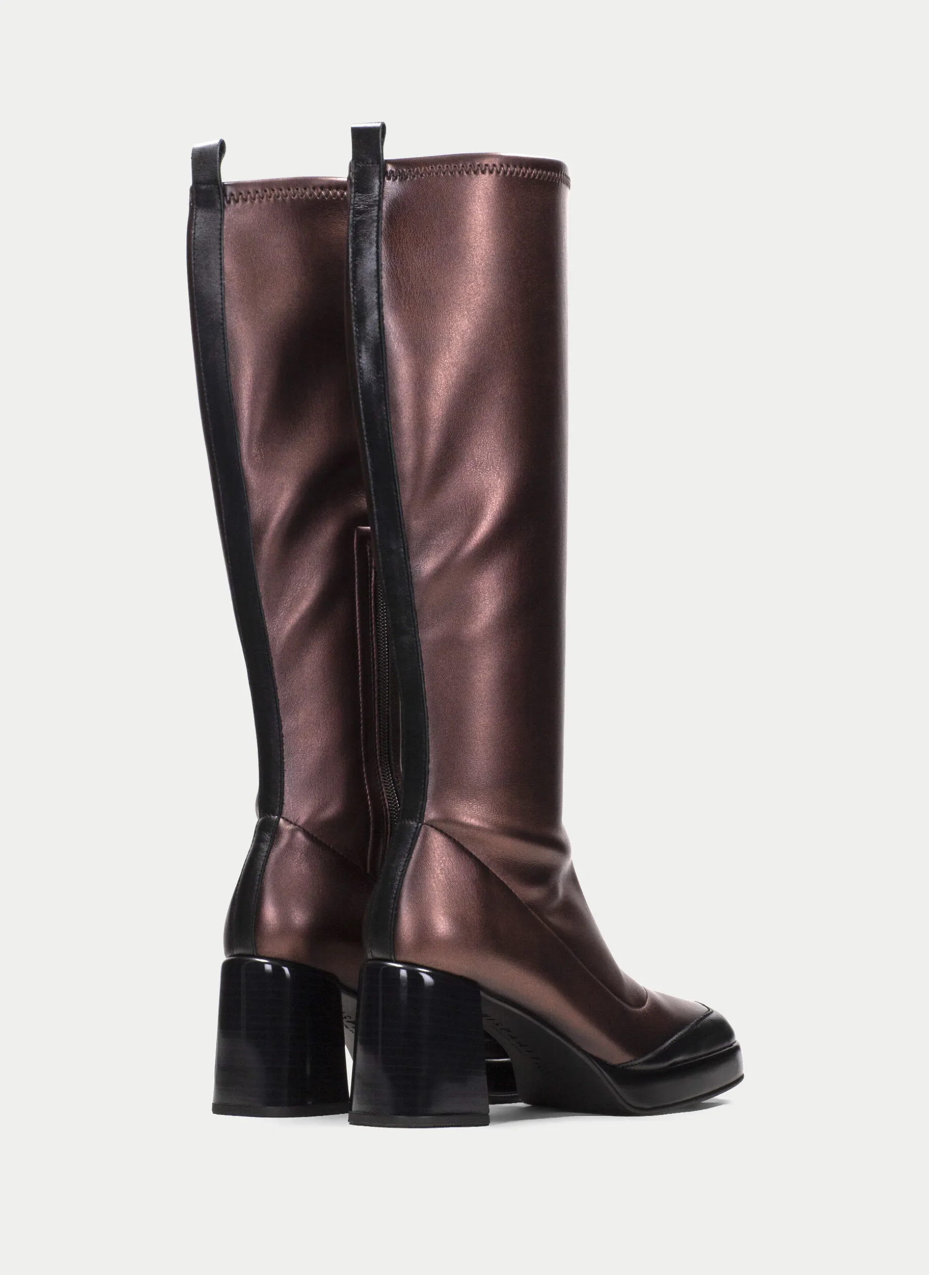Bota tokio preto-bronze