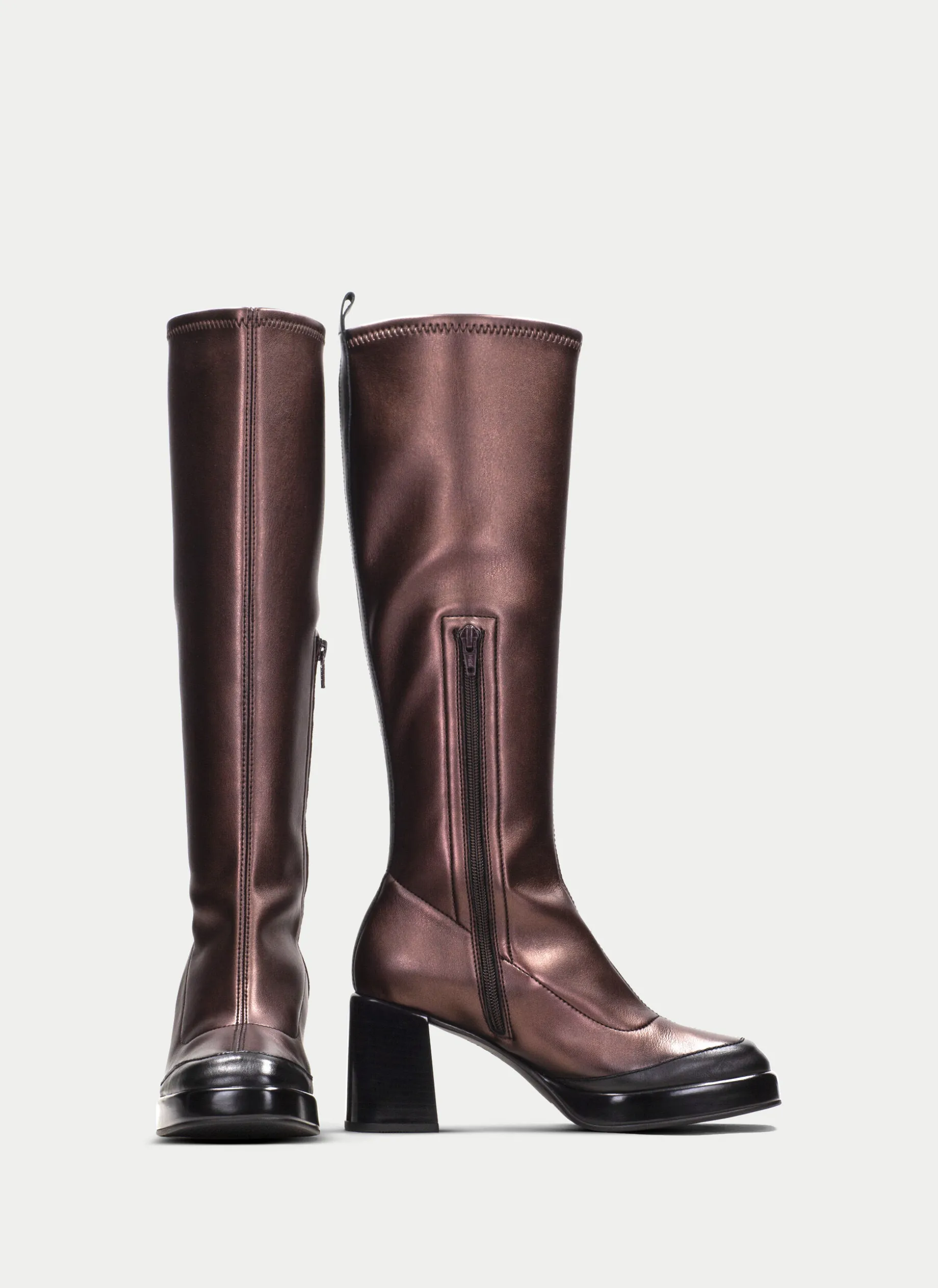 Bota tokio preto-bronze