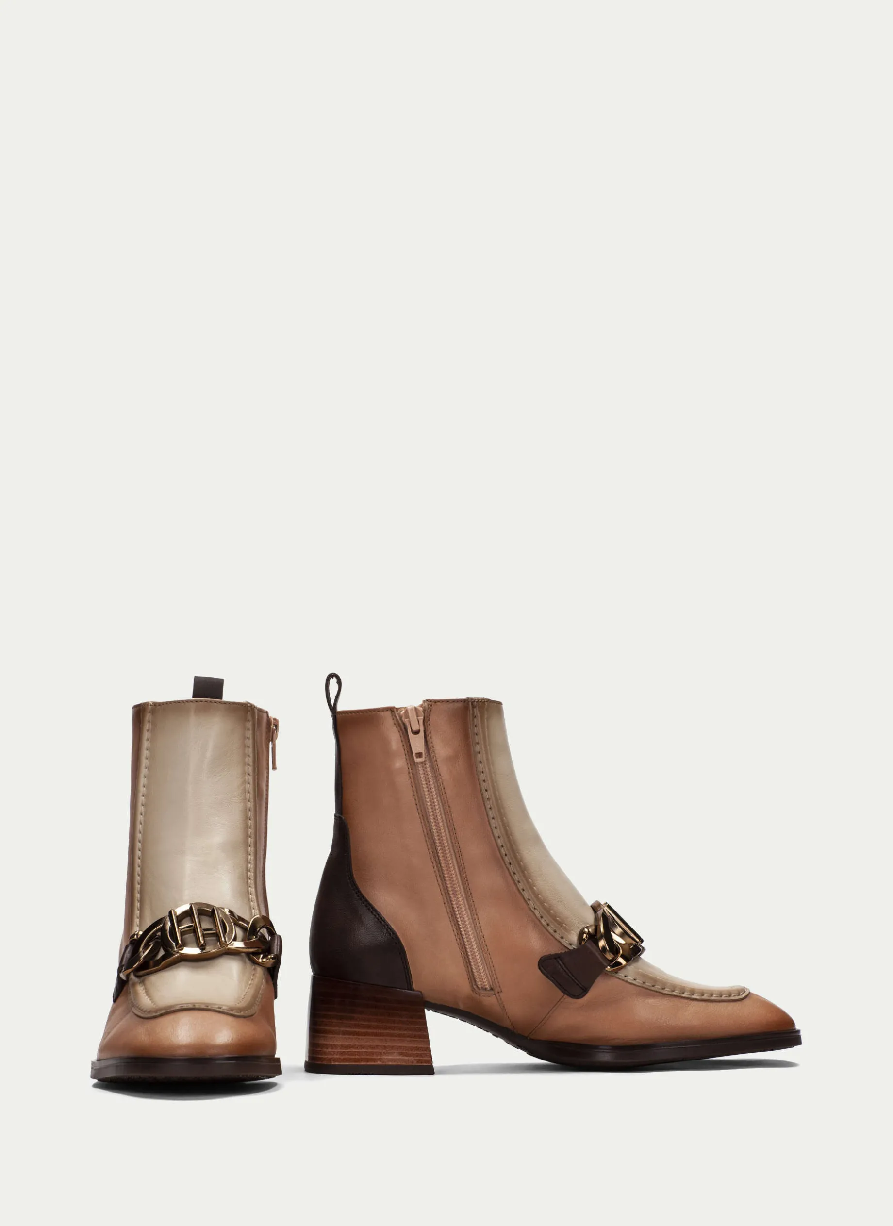 Botins charlize apricot-marfil