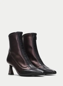 Botins dalia preto-bronze