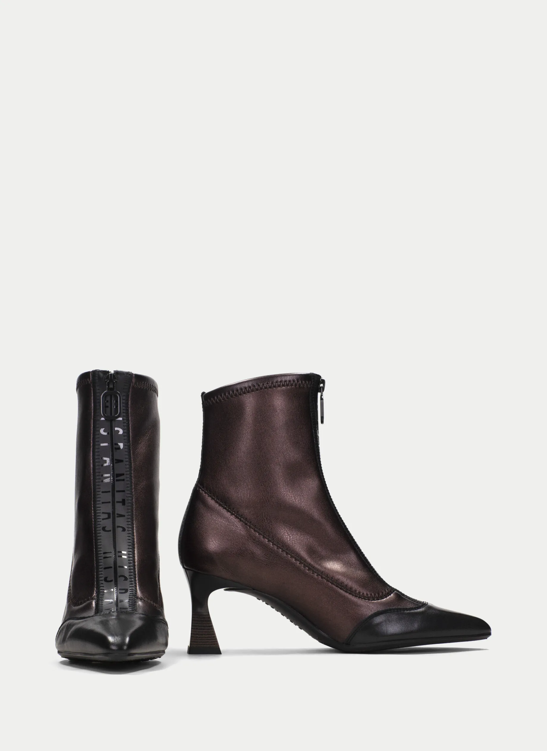 Botins dalia preto-bronze