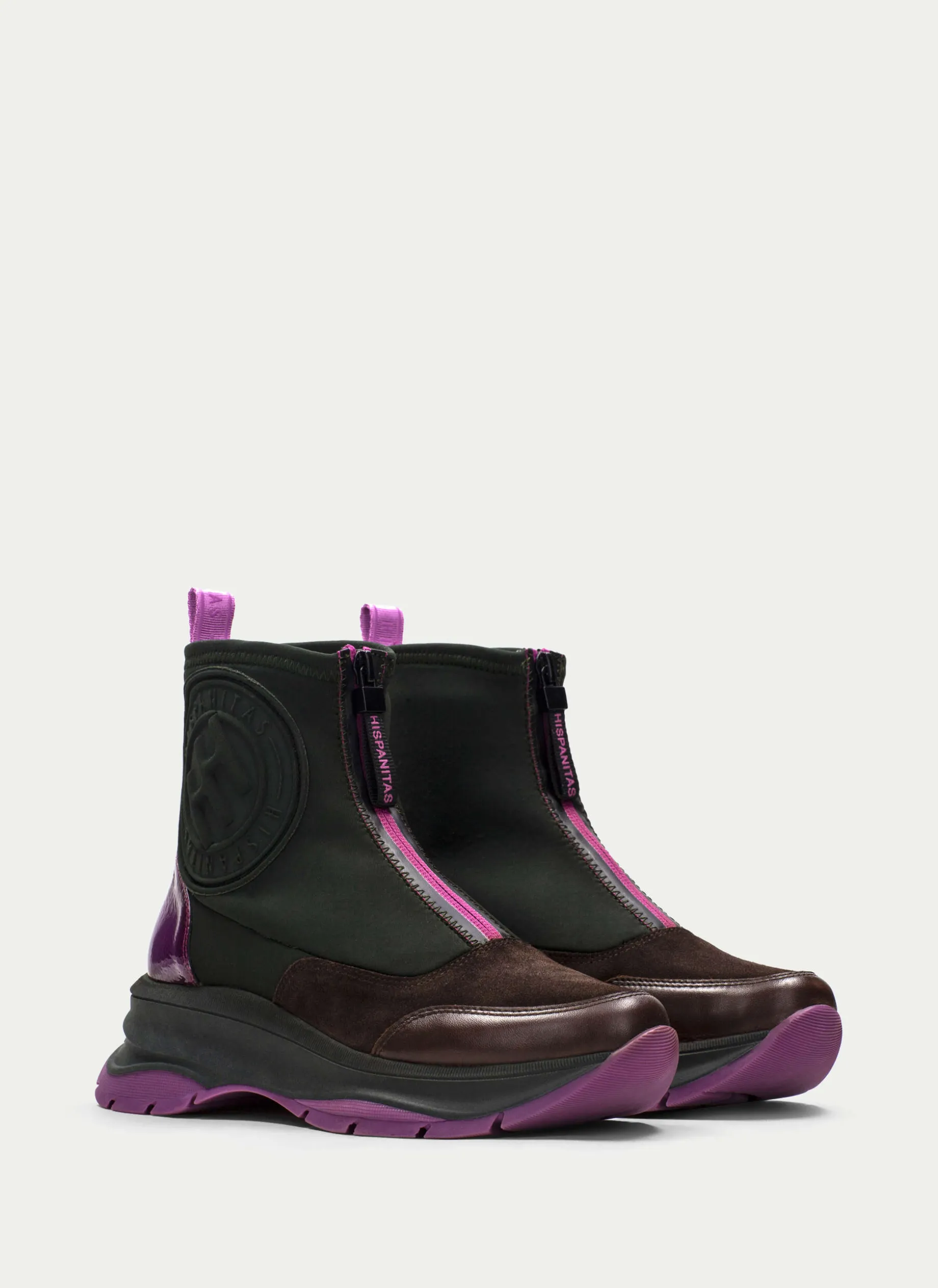 Botins Desportivos alaska forest-marrom-magenta