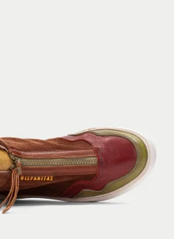 Botins Desportivos oceania couro-mostarda-olive