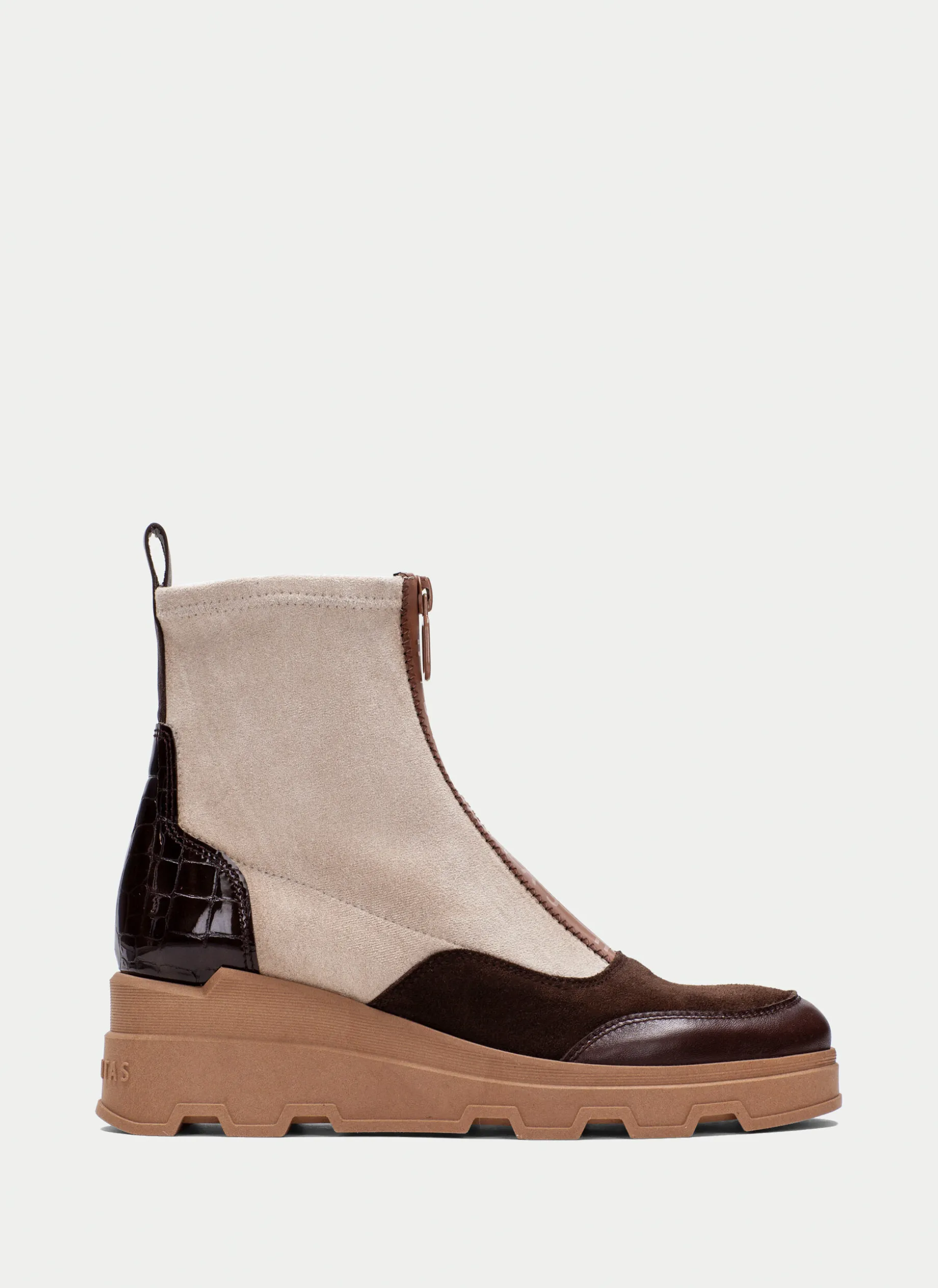 Botins florencia marrom-milk