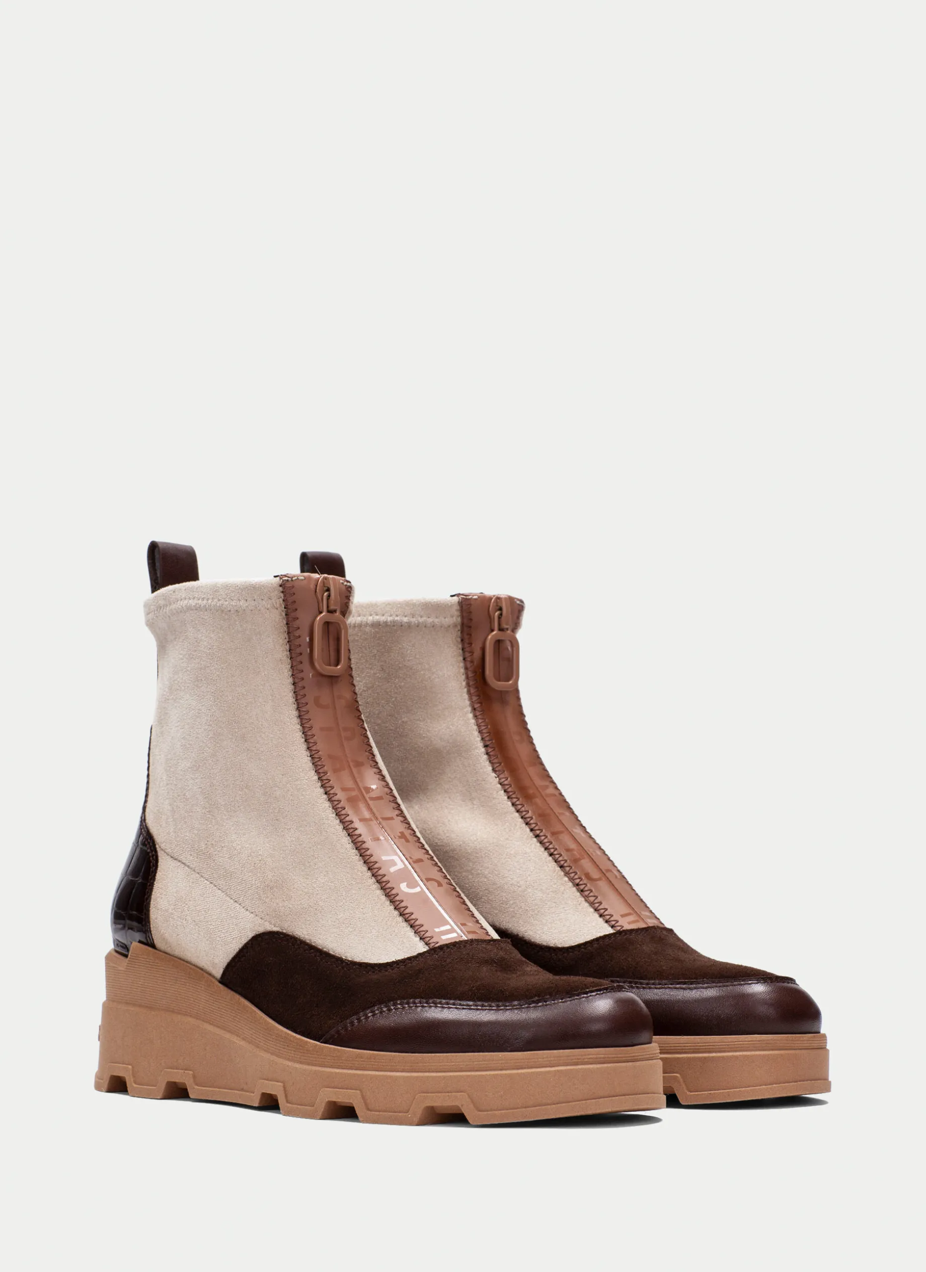 Botins florencia marrom-milk