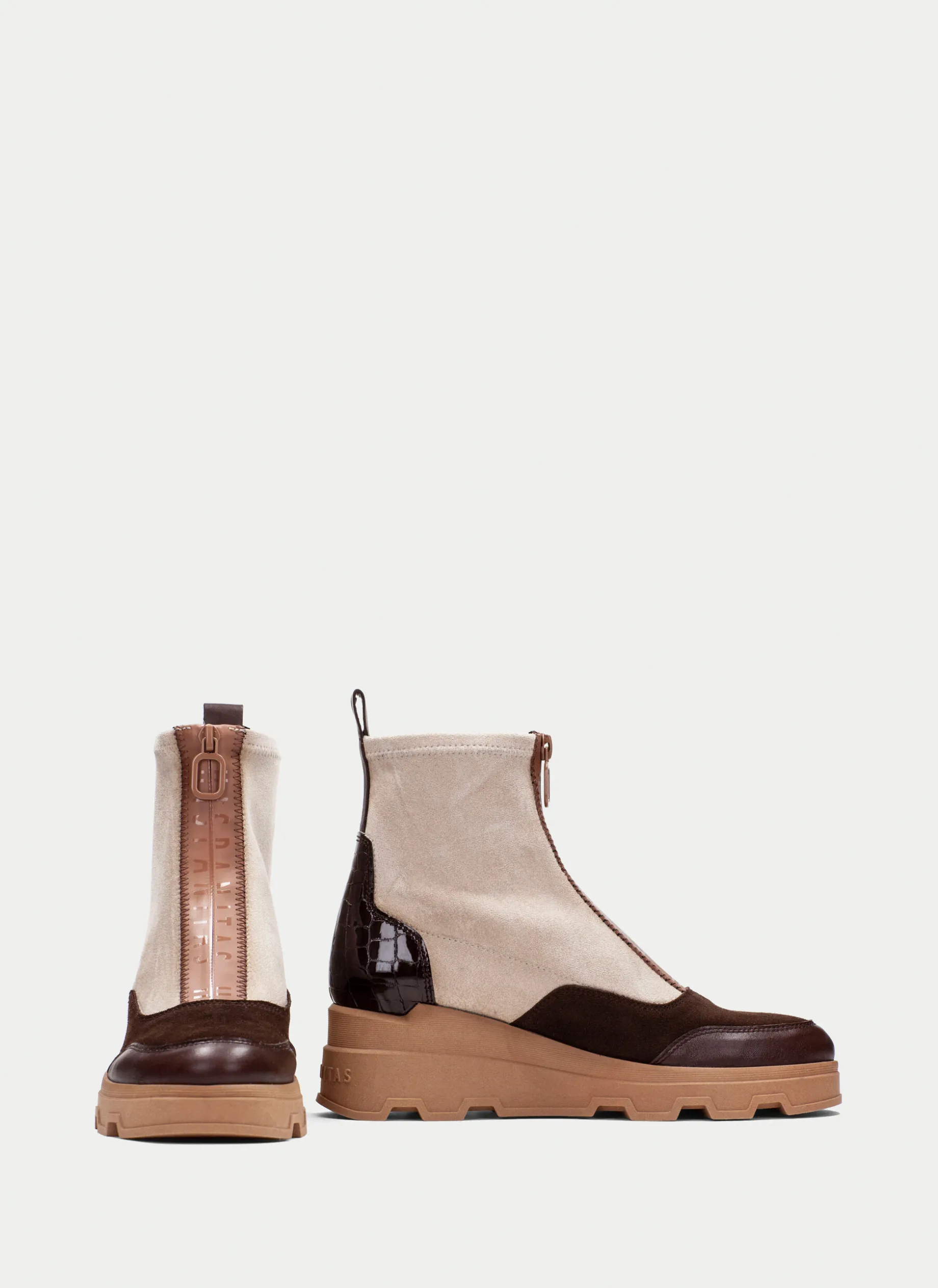 Botins florencia marrom-milk