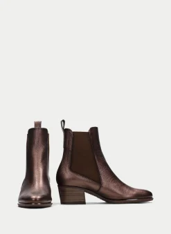 Botins madeira bronze
