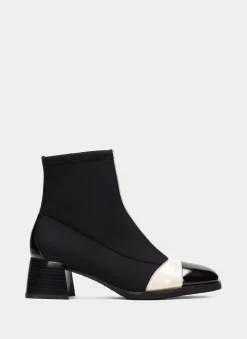 Botins milan preto-milk