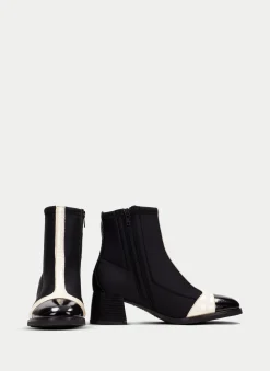 Botins milan preto-milk