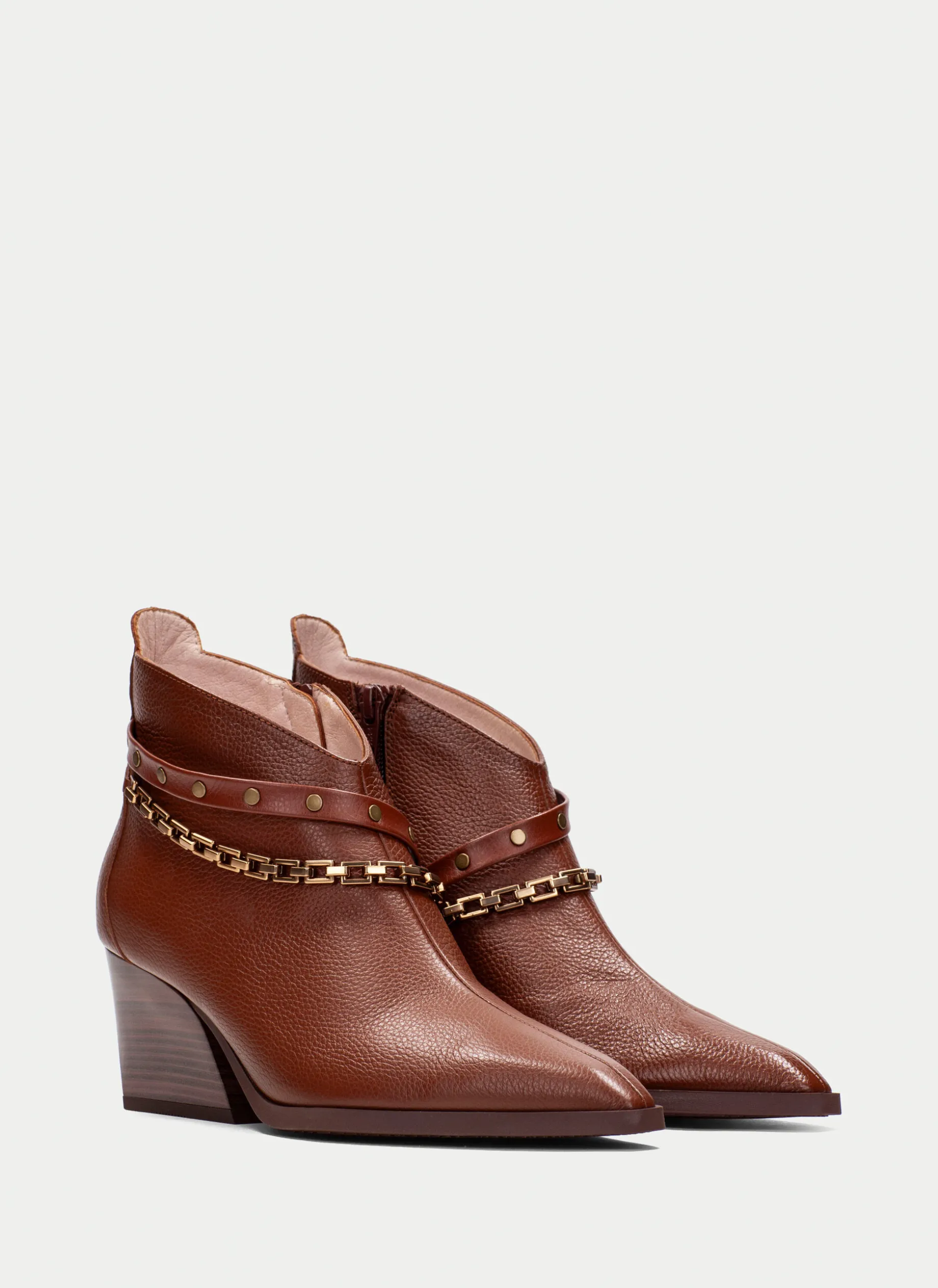 Botins sidney couro