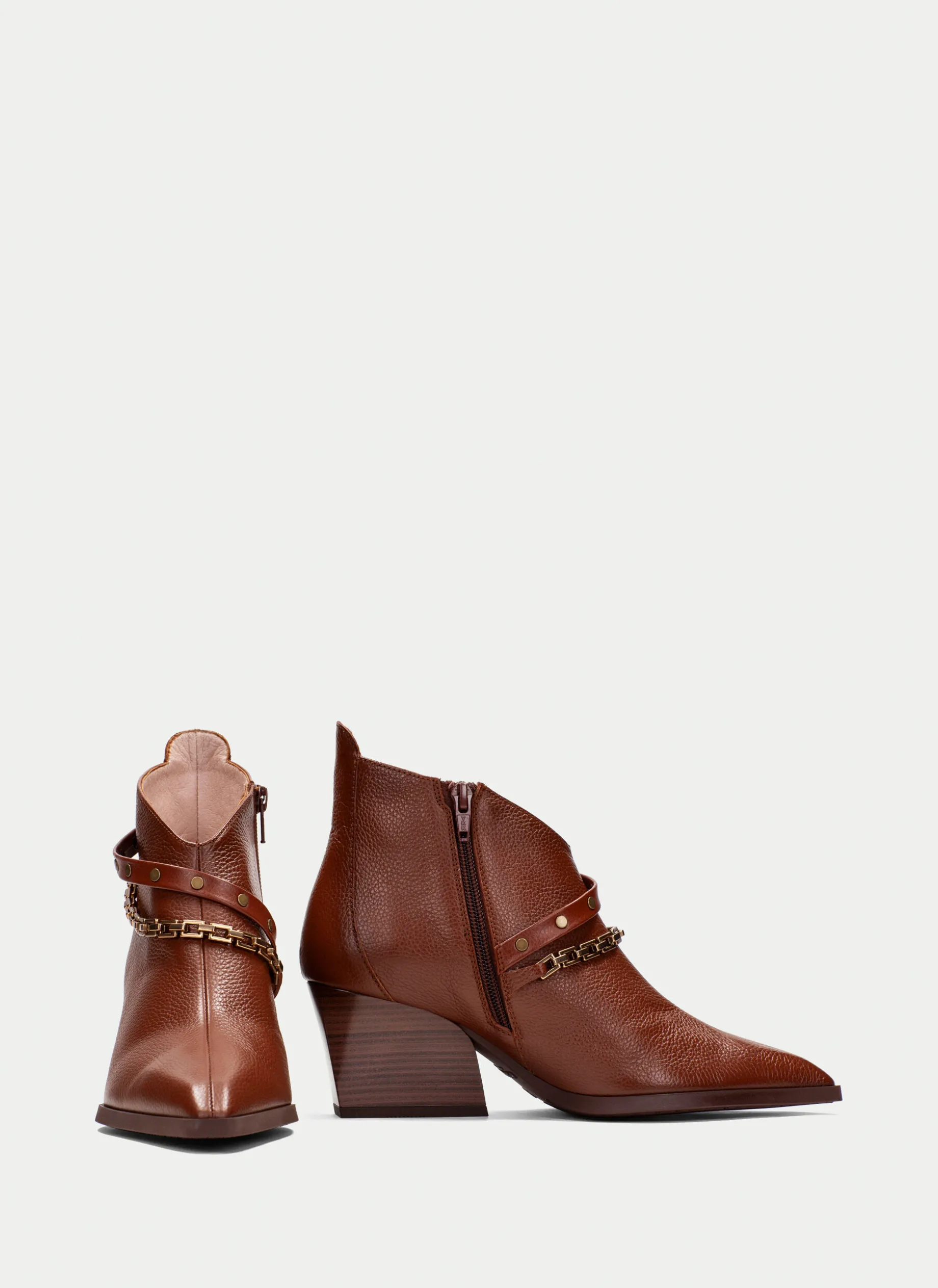 Botins sidney couro