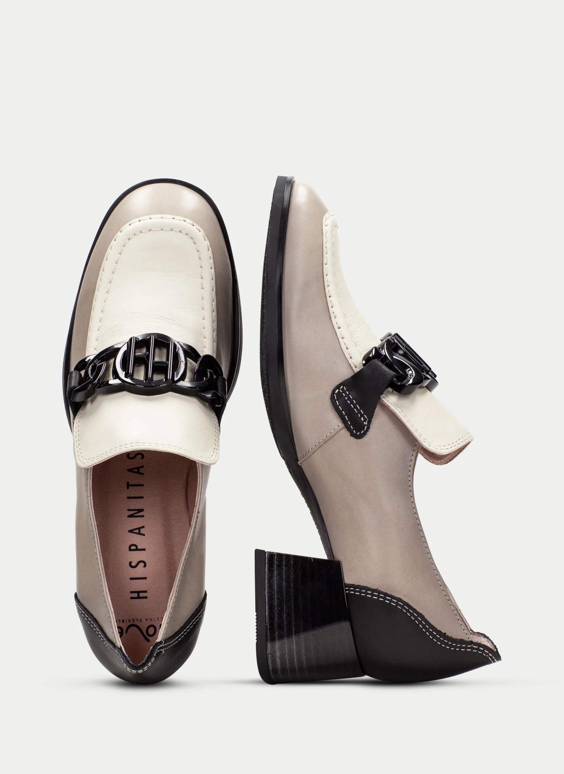 Moccasins charlize taupe-ivory