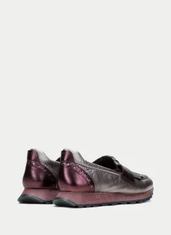 Moccasins Desportivos loira multi-metal