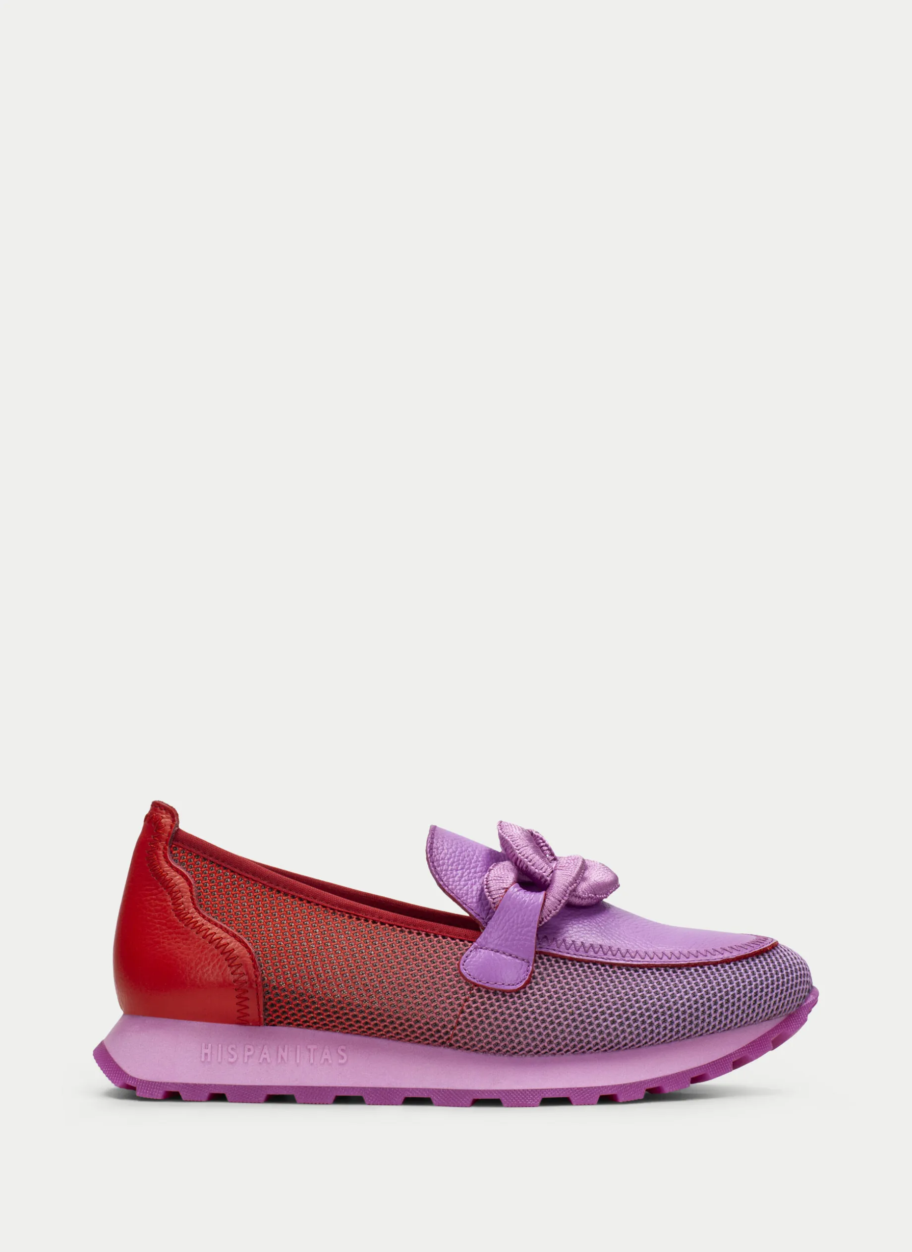 Moccasins Desportivos loira violet-vermelho