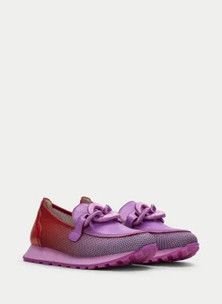 Moccasins Desportivos loira violet-vermelho