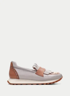 Moccasins Desportivos loira cinza-areia