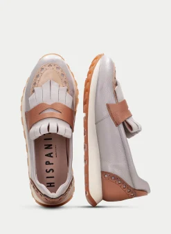 Moccasins Desportivos loira cinza-areia