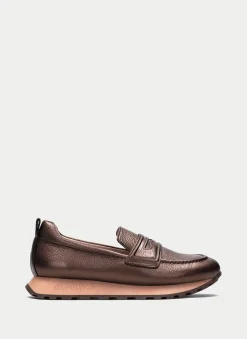 Moccasins Desportivos loira bronze