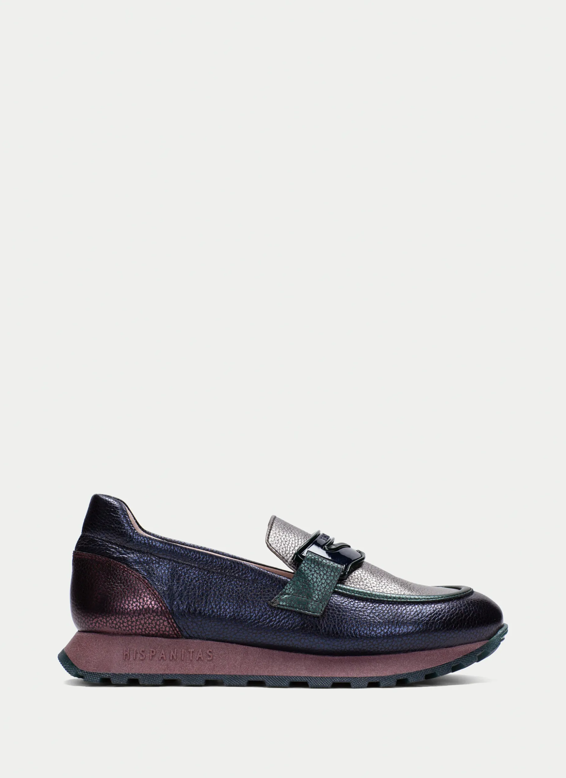 Moccasins Desportivos loira multi-metal