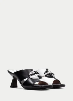 Sandalias Sem Salto danielle preto-branco