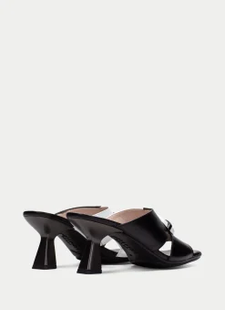 Sandalias Sem Salto danielle preto-branco