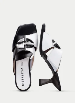 Sandalias Sem Salto danielle preto-branco