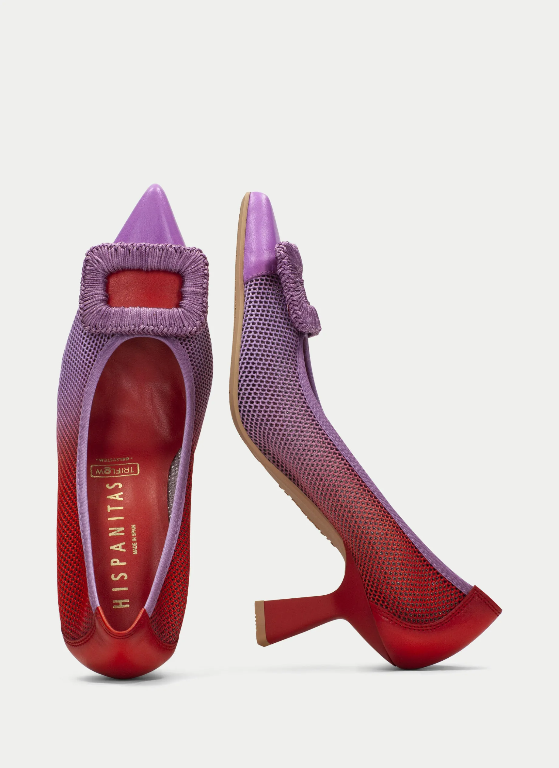 Sapato de Salto nova violet-vermelho