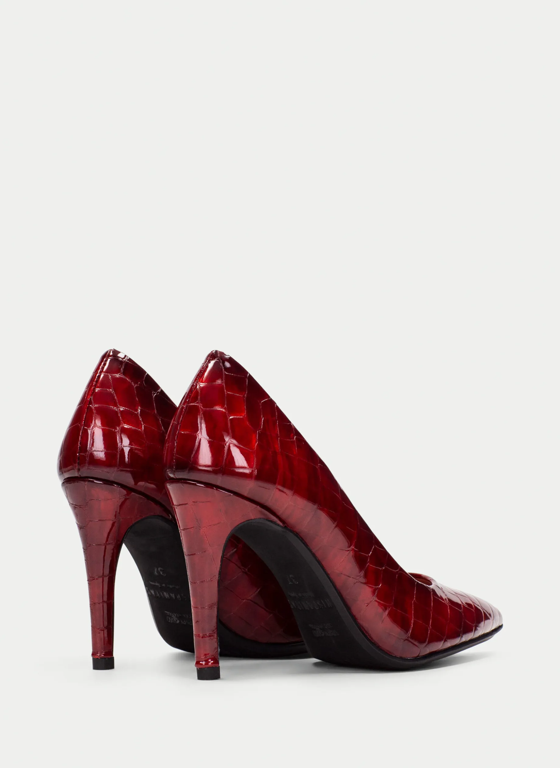 Sapato de Salto samanta coco-rojo