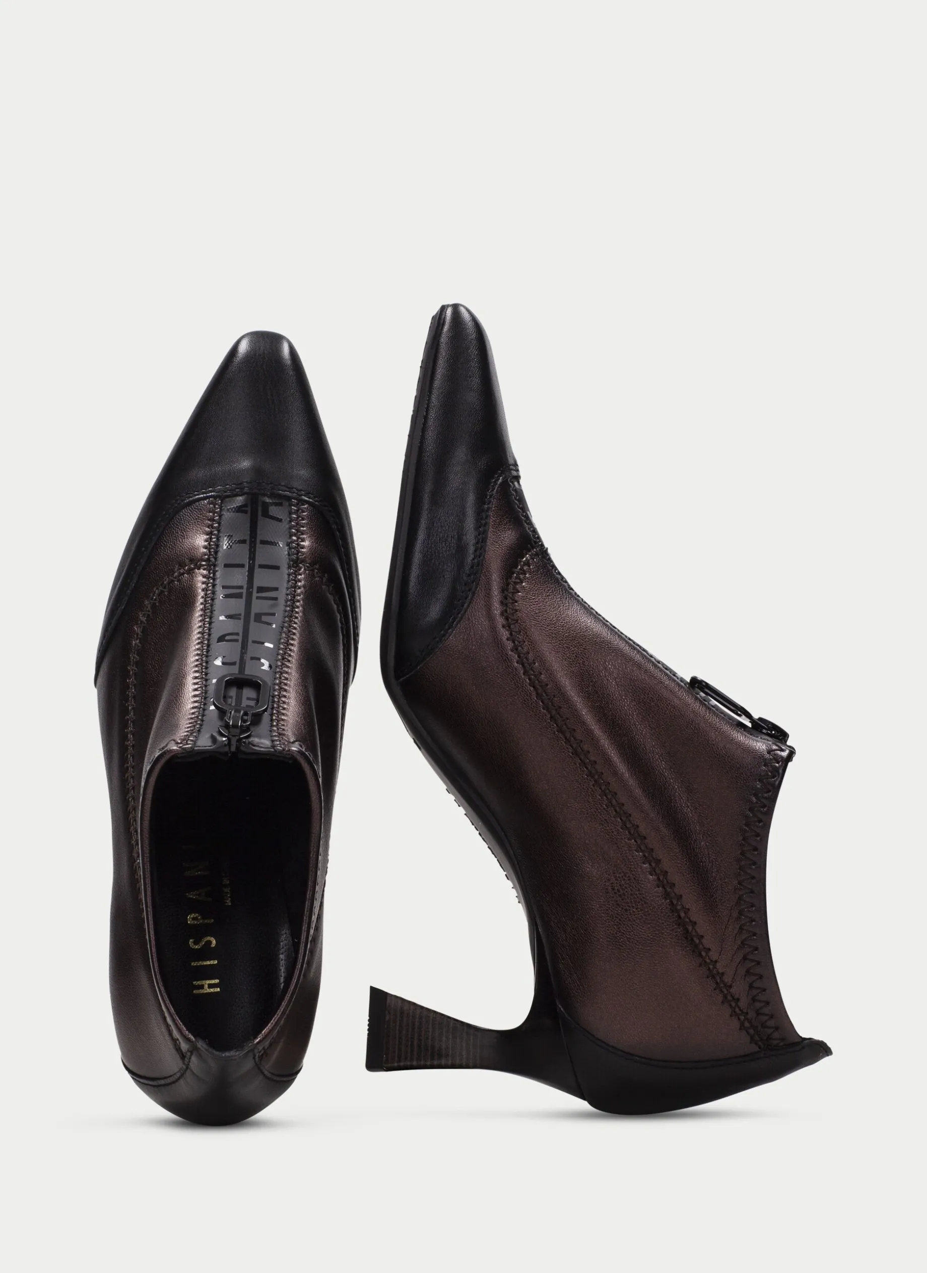Sapato Fechado dalia preto-bronze