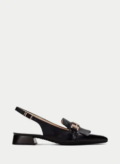 Sapatos rasos dali preto-branco