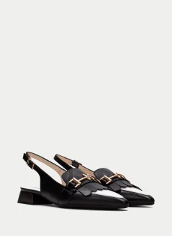 Sapatos rasos dali preto-branco