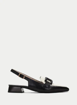 Sapatos rasos dali preto-creme