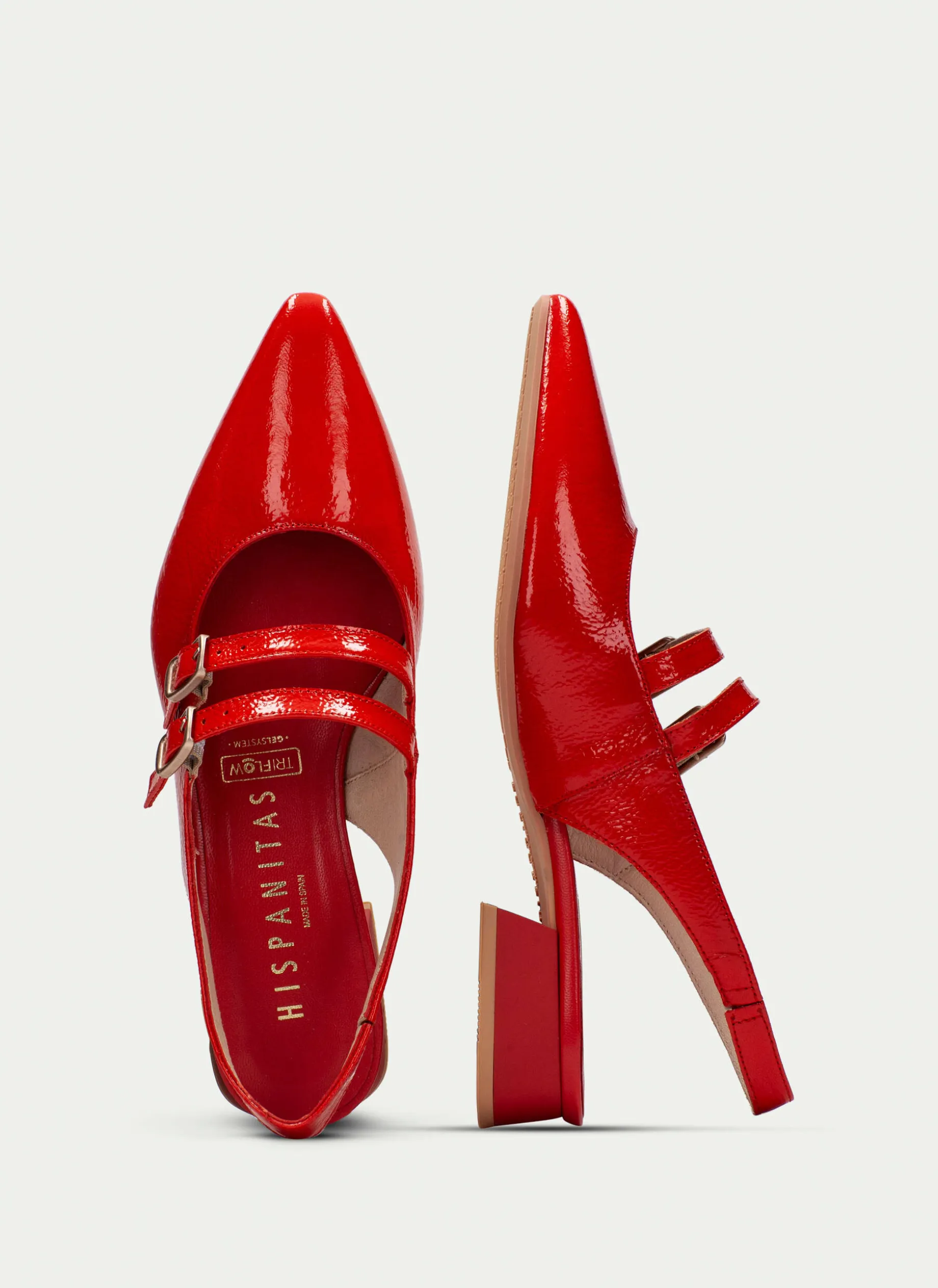 Sapatos rasos dali vermelho