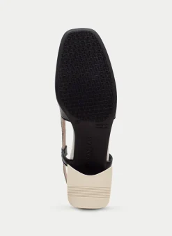 Slingback malta preto-creme