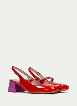 Slingback malta vermelho