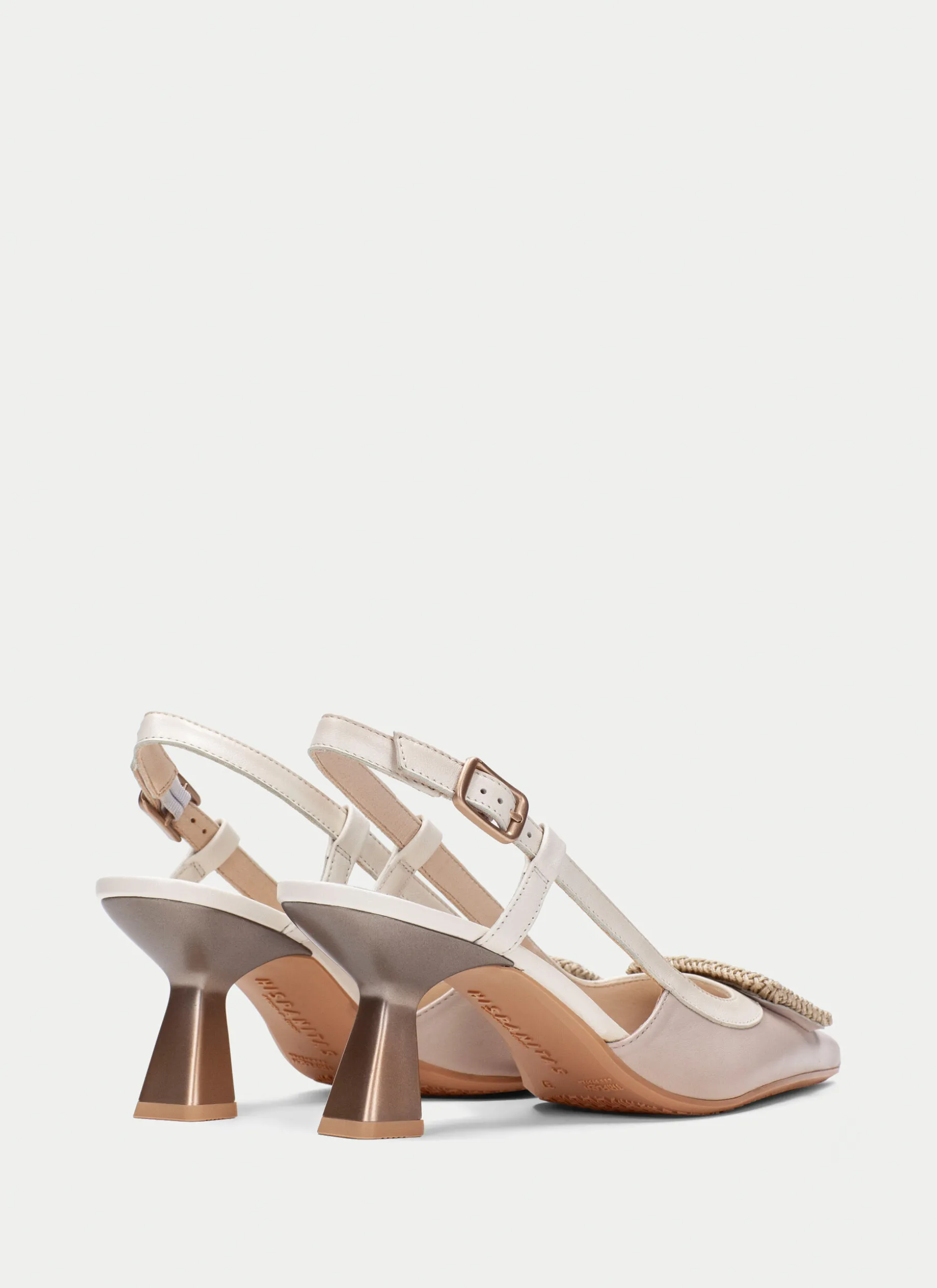 Slingback nova pedra-creme