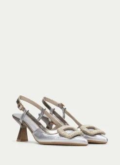 Slingback nova prata-ouro