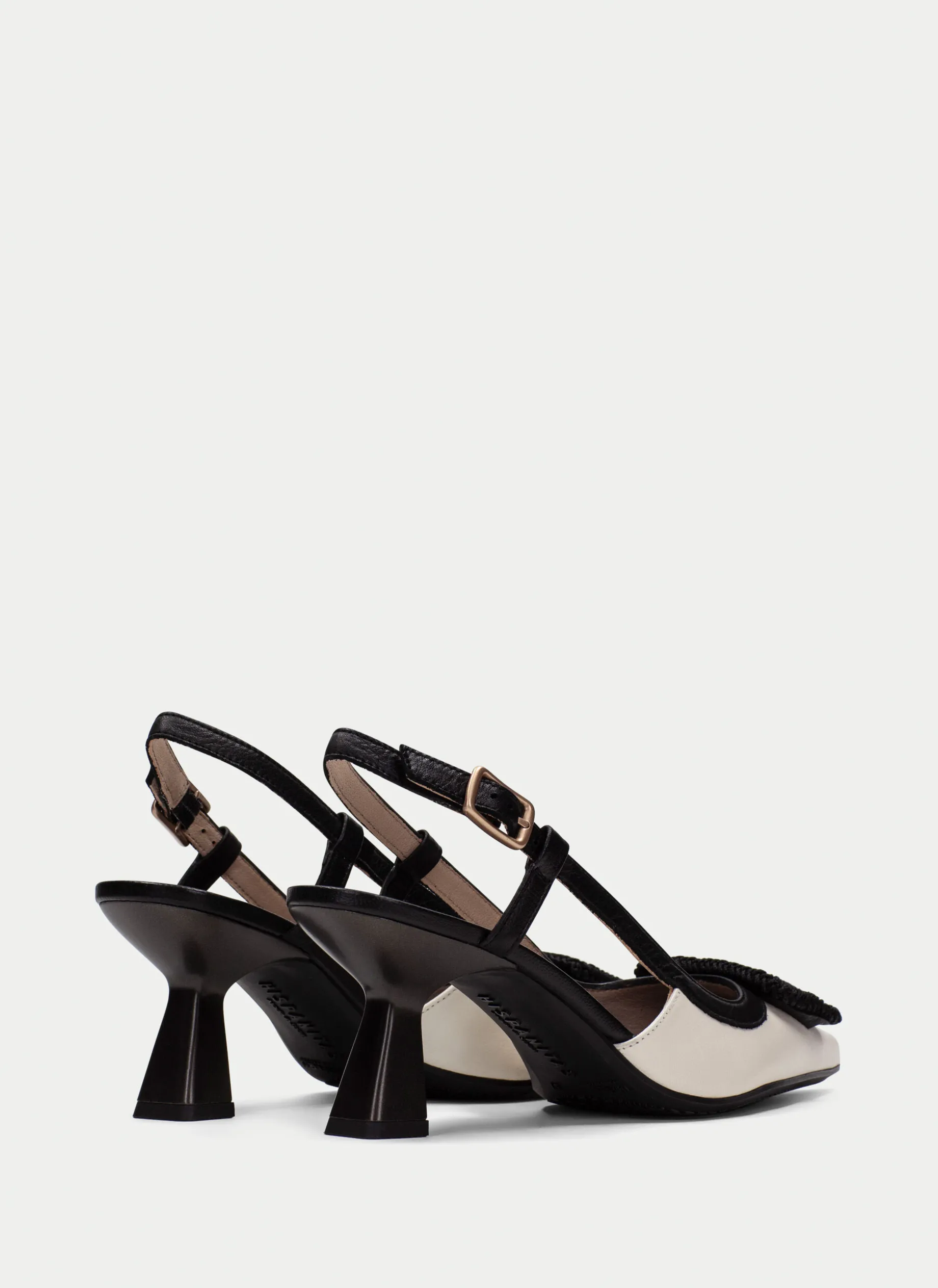 Slingback nova preto-creme