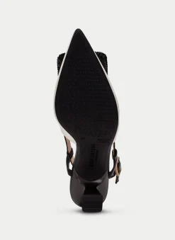 Slingback nova preto-creme