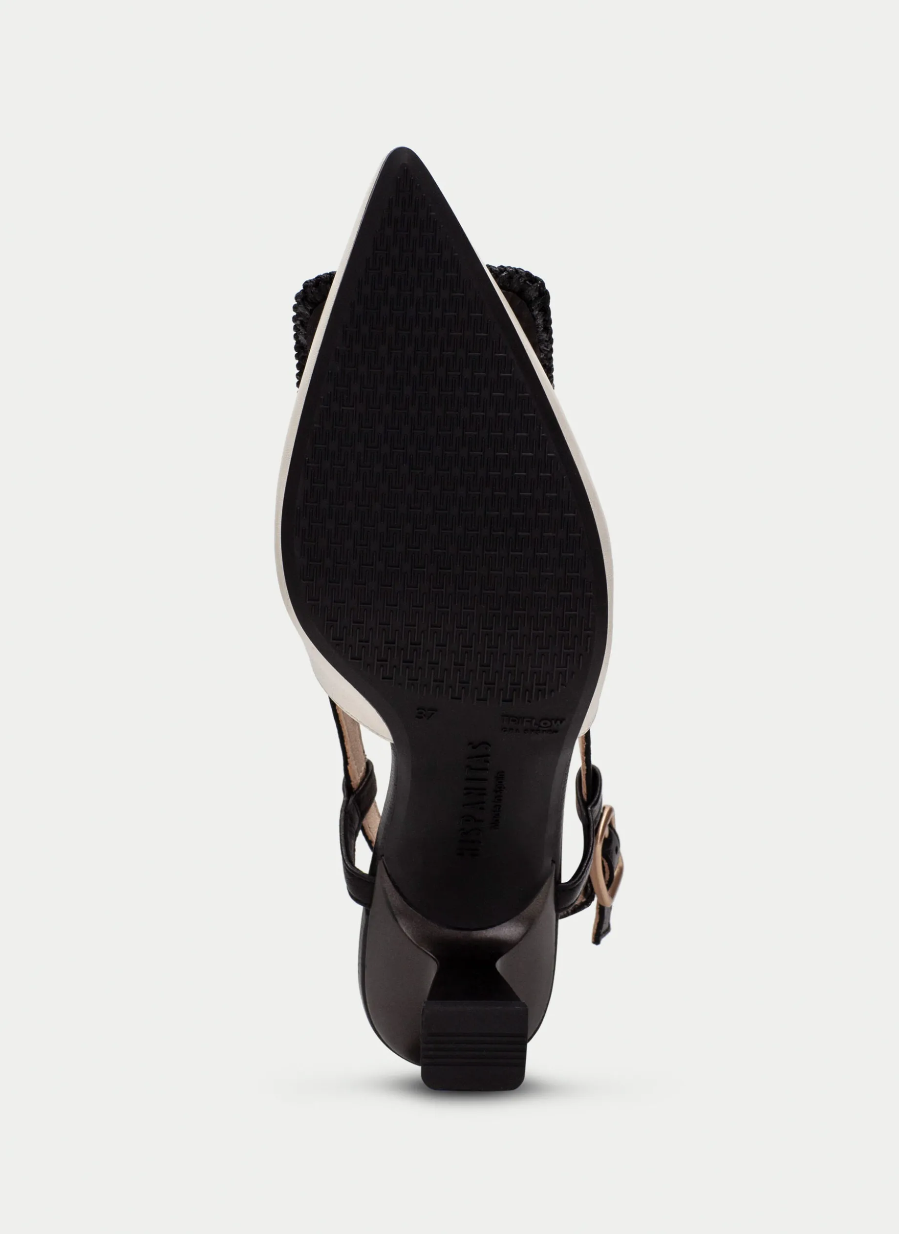 Slingback nova preto-creme