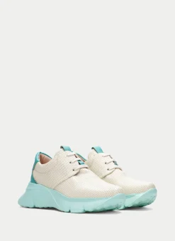 Sneakers hawai creme-aquamarine