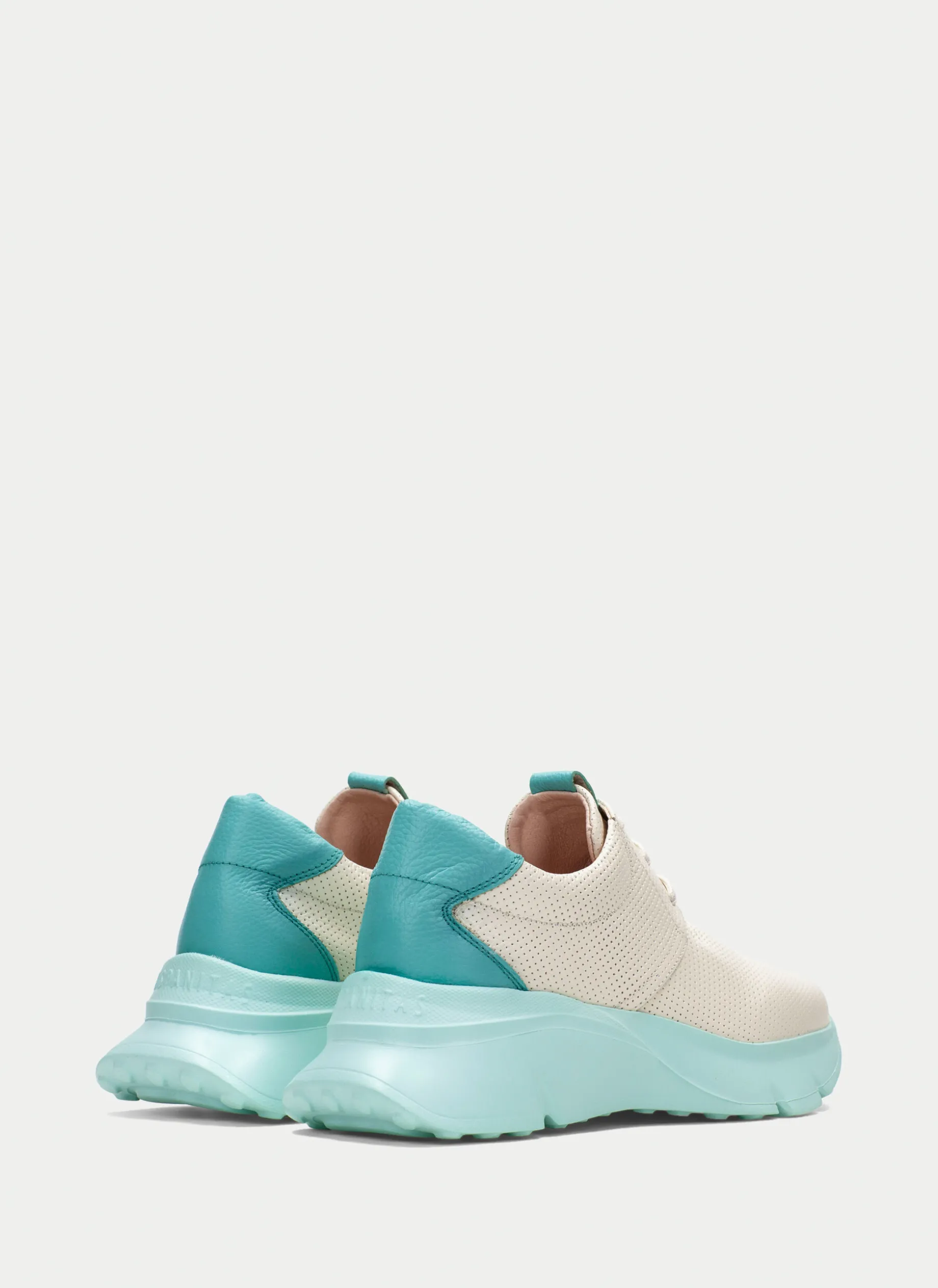 Sneakers hawai creme-aquamarine