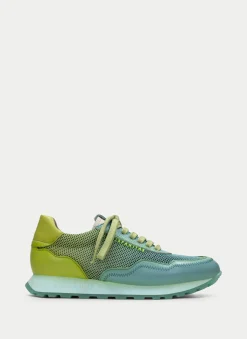 Sneakers loira aquamarine-kiwi